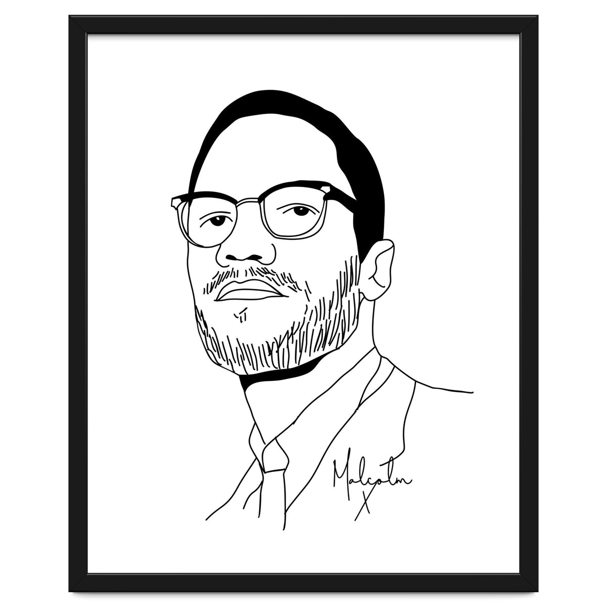Malcolm X Illustration