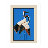 Stillness In Motion Abstract Cranes In Blue (Print Only) thumbnail