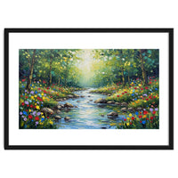 Sunlit Forest Stream