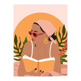 Bohemian Summer, Modern Boho Girl Reader, Books Read Self Care Self Love, Travel Hippie Nomad Black Woman (Print Only) thumbnail
