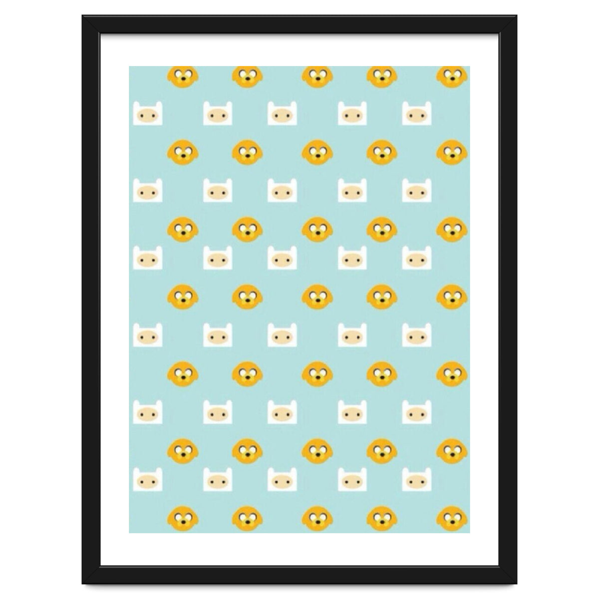 Minimalist Finn And Jake Seamless Cartoon Pattern