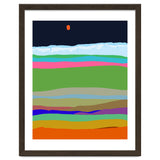 Iceland, Abstract Nature Travel Landscape, Eclectic Rainbow Retro Concept, Colorful Boho Modern Contemporary thumbnail
