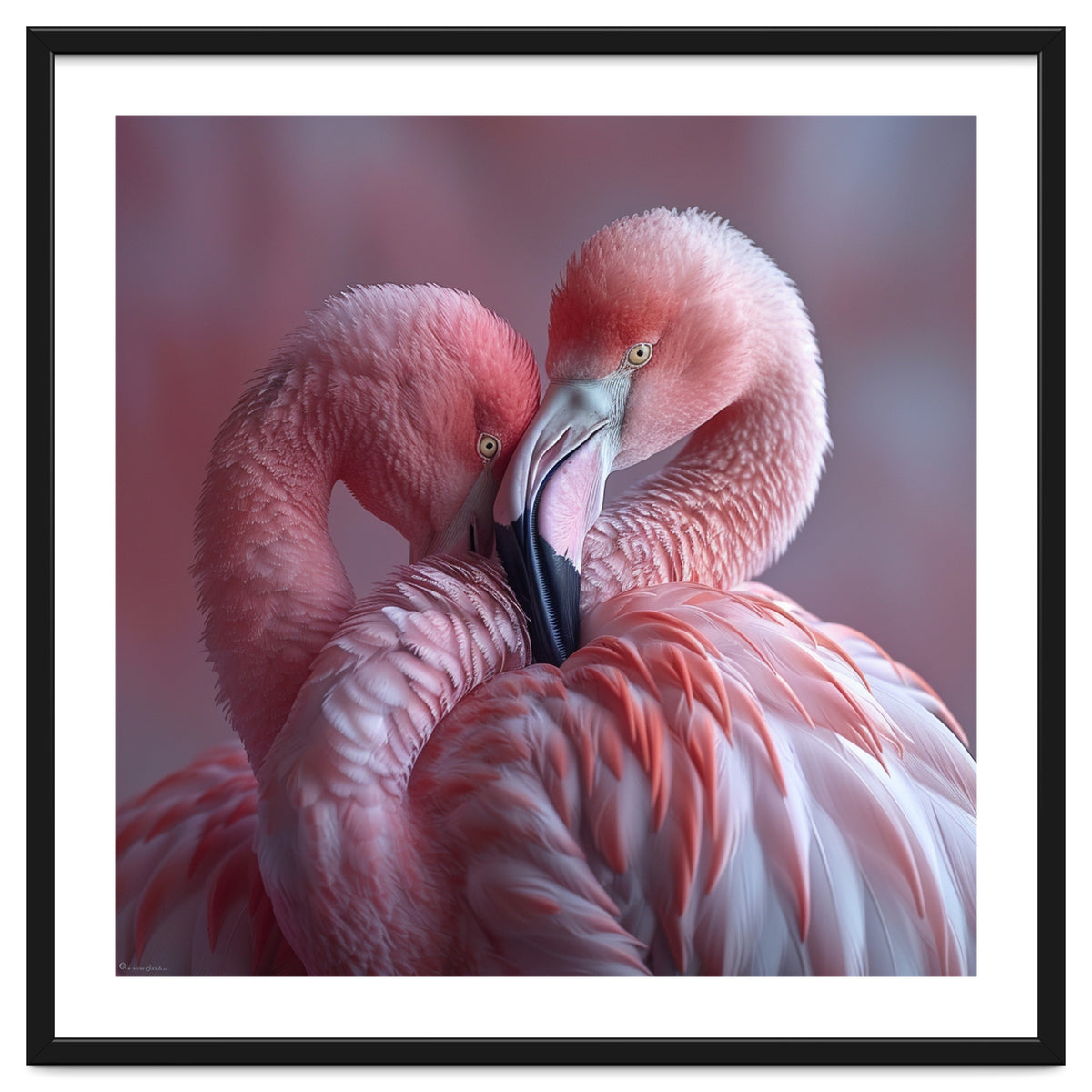 Cute Two Pink Flamingos