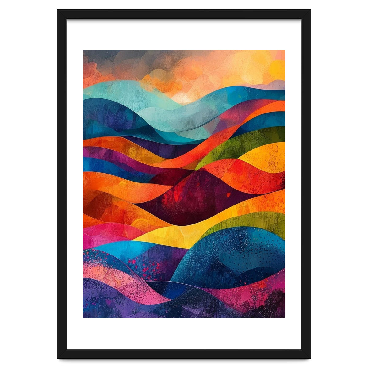 Abstract Rainbow Mountain Landscape