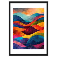 Abstract Rainbow Mountain Landscape