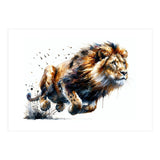 Dynamic Lion In Motion (Print Only) thumbnail