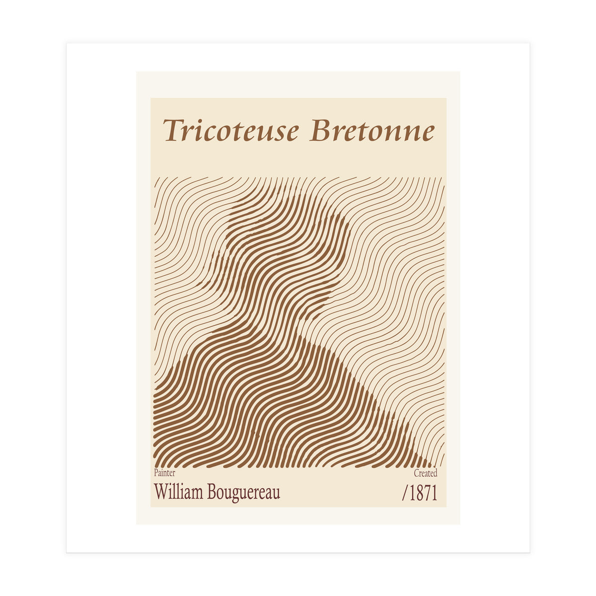 Tricoteuse Bretonne William Bouguereau (1871) (Print Only)