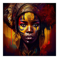 Powerful African Warrior Woman #1 (Print Only)