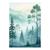 Ethereal Misty Pine Forest Watercolor Art (Print Only) thumbnail