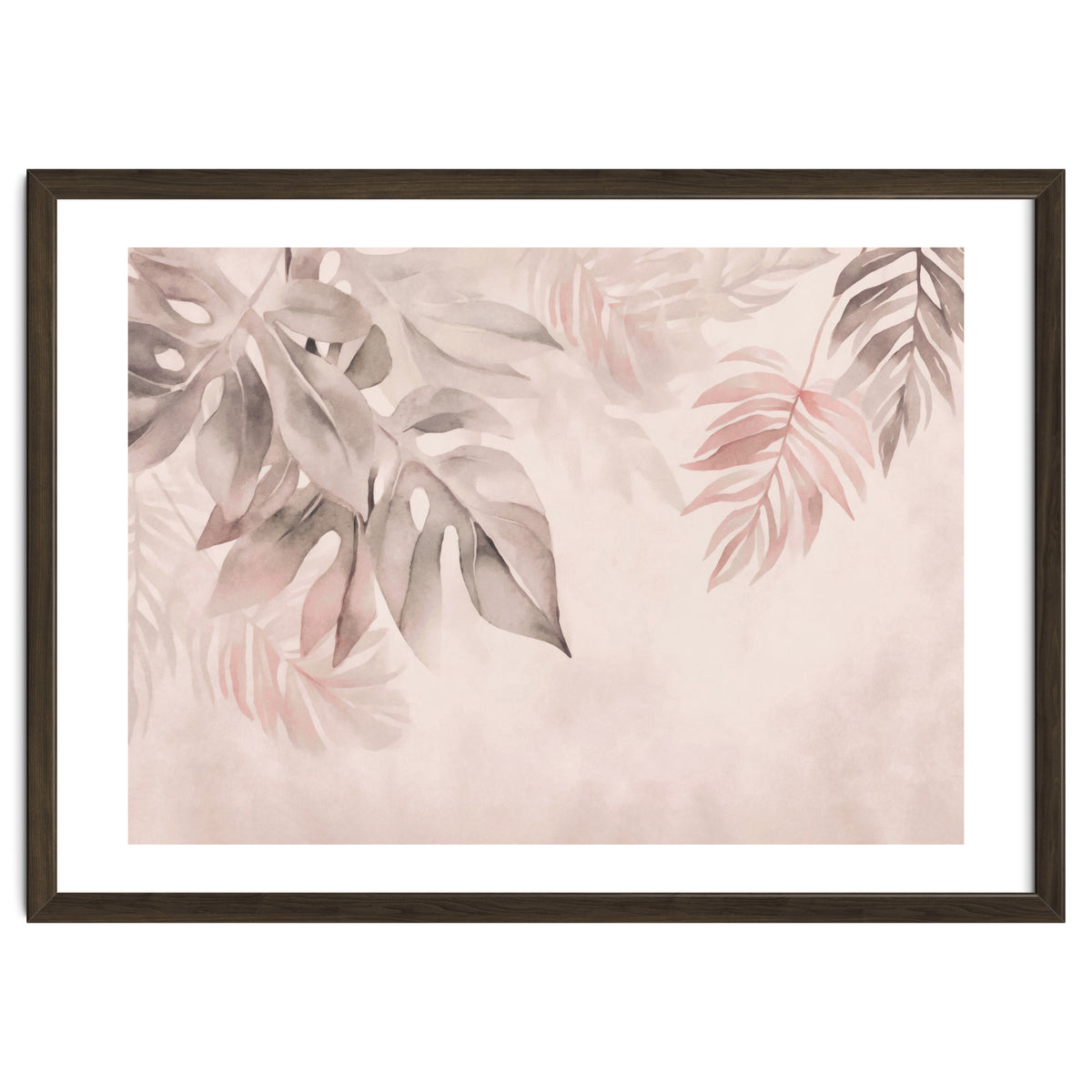 Gentle Leaf Tropical Whispers Watercolor Blush