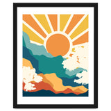 Sunrise Mindset, Positivity Optimism Self Love Self Care Growth, Nature Retro Eclectic Bohemian Peace Contemporary thumbnail