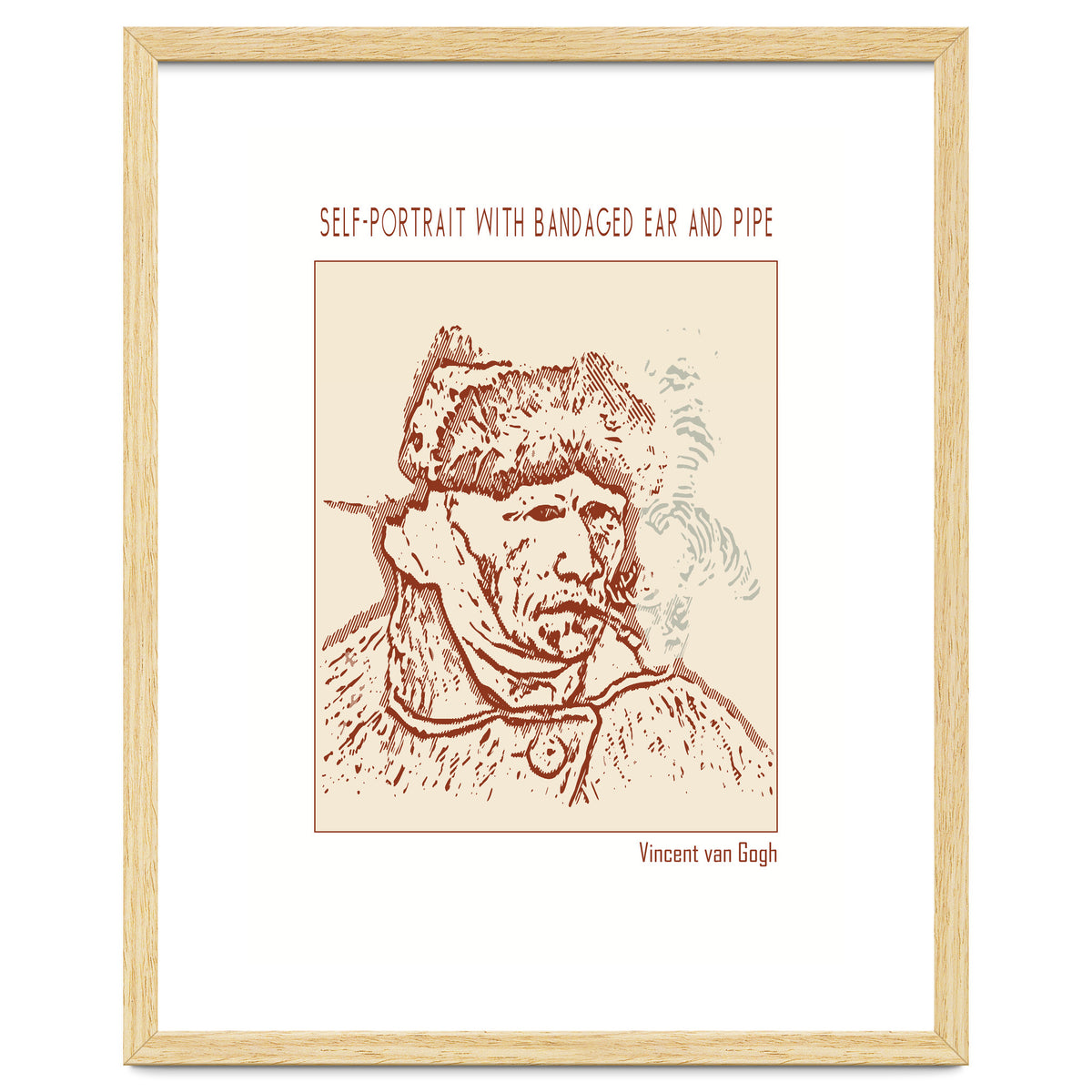 Self Portrait With Bandaged Ear And Pipe – Vincent Van Gogh