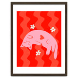 Pink Cat Wavy Background thumbnail