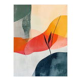 Minimalist Botanical Abstract Art with Organic Overlapping Shapes (Print Only) thumbnail
