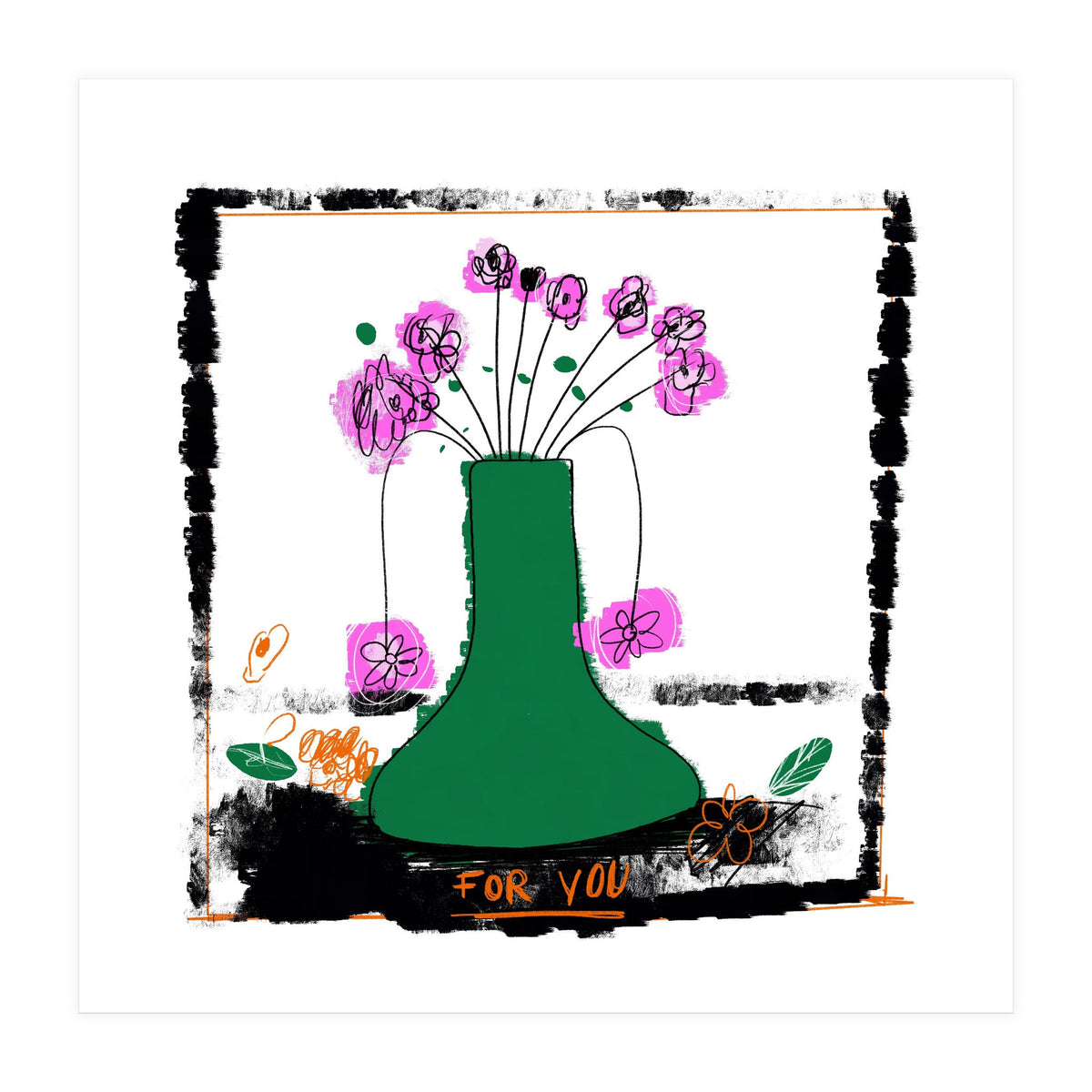 green vase (Print Only)
