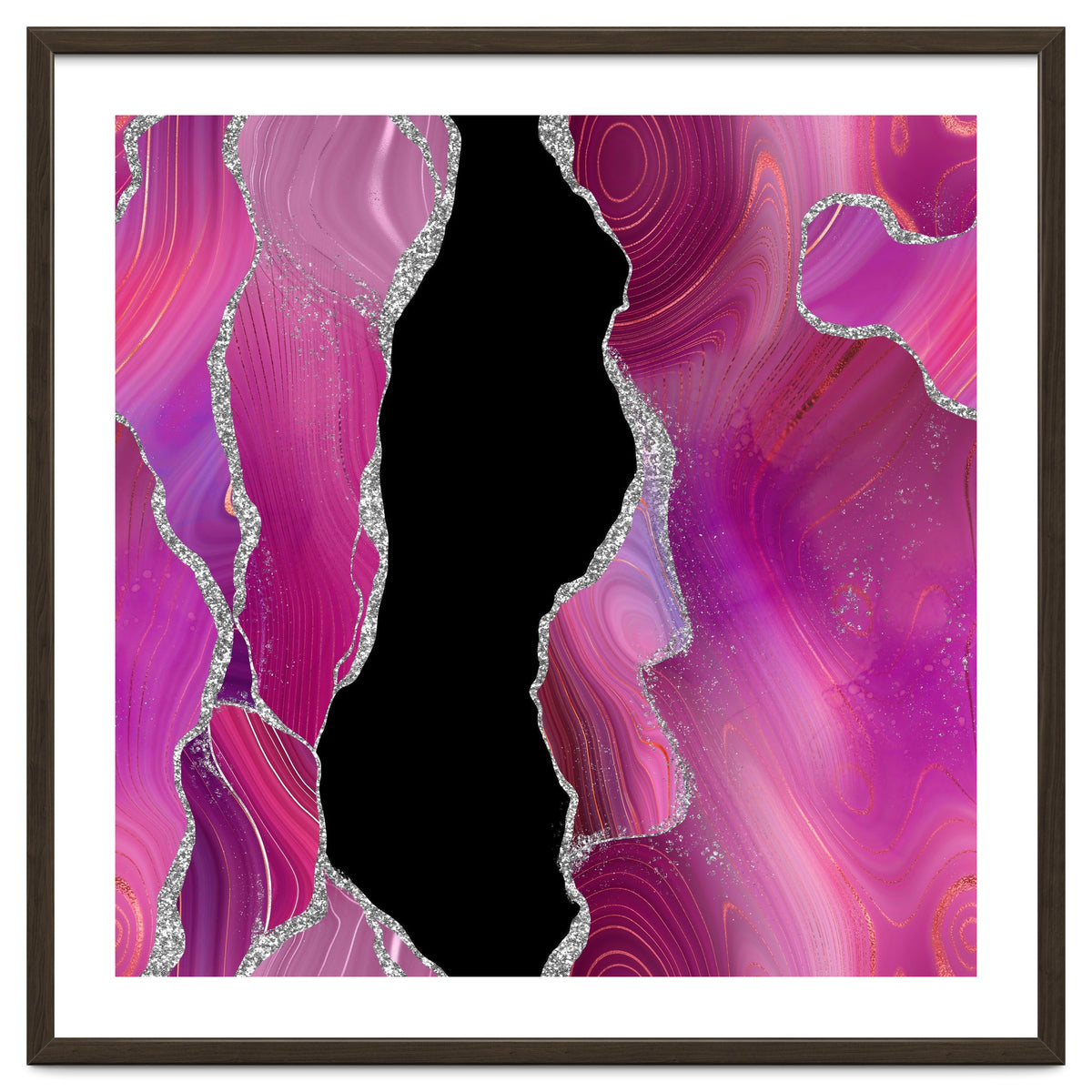 Magenta & Silver Agate Texture 01