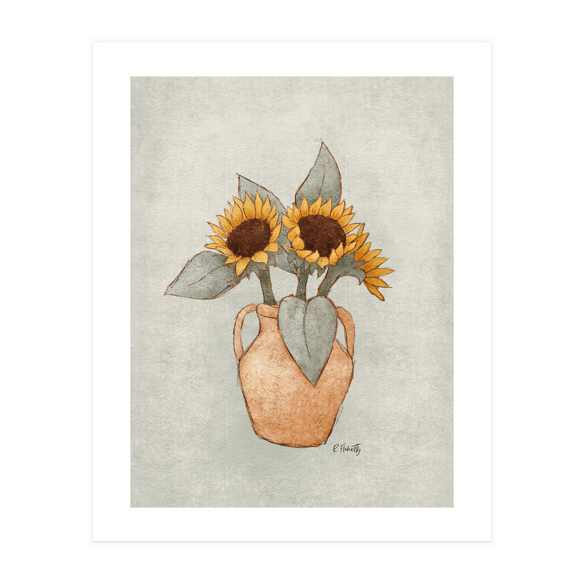 Sunflower Vase (Print Only)