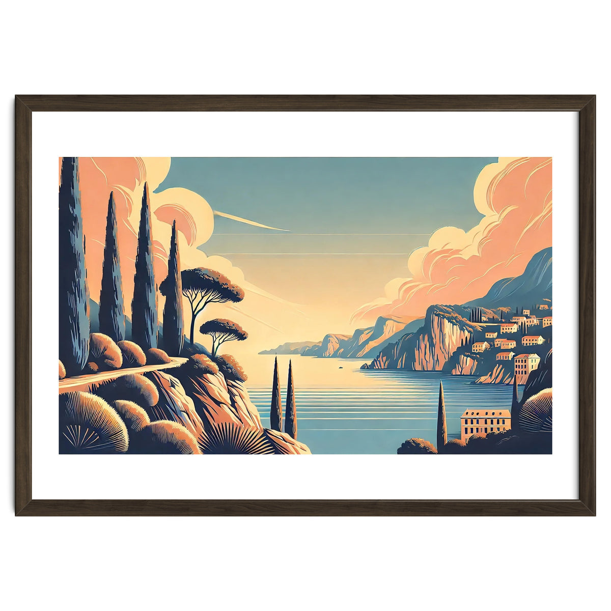 Vintage French Riviera Poster, France