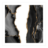 Black & Gold Agate Texture 07  (Print Only) thumbnail