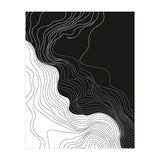 Abstract Black And White Wavy Lines Flowing  (Print Only) thumbnail