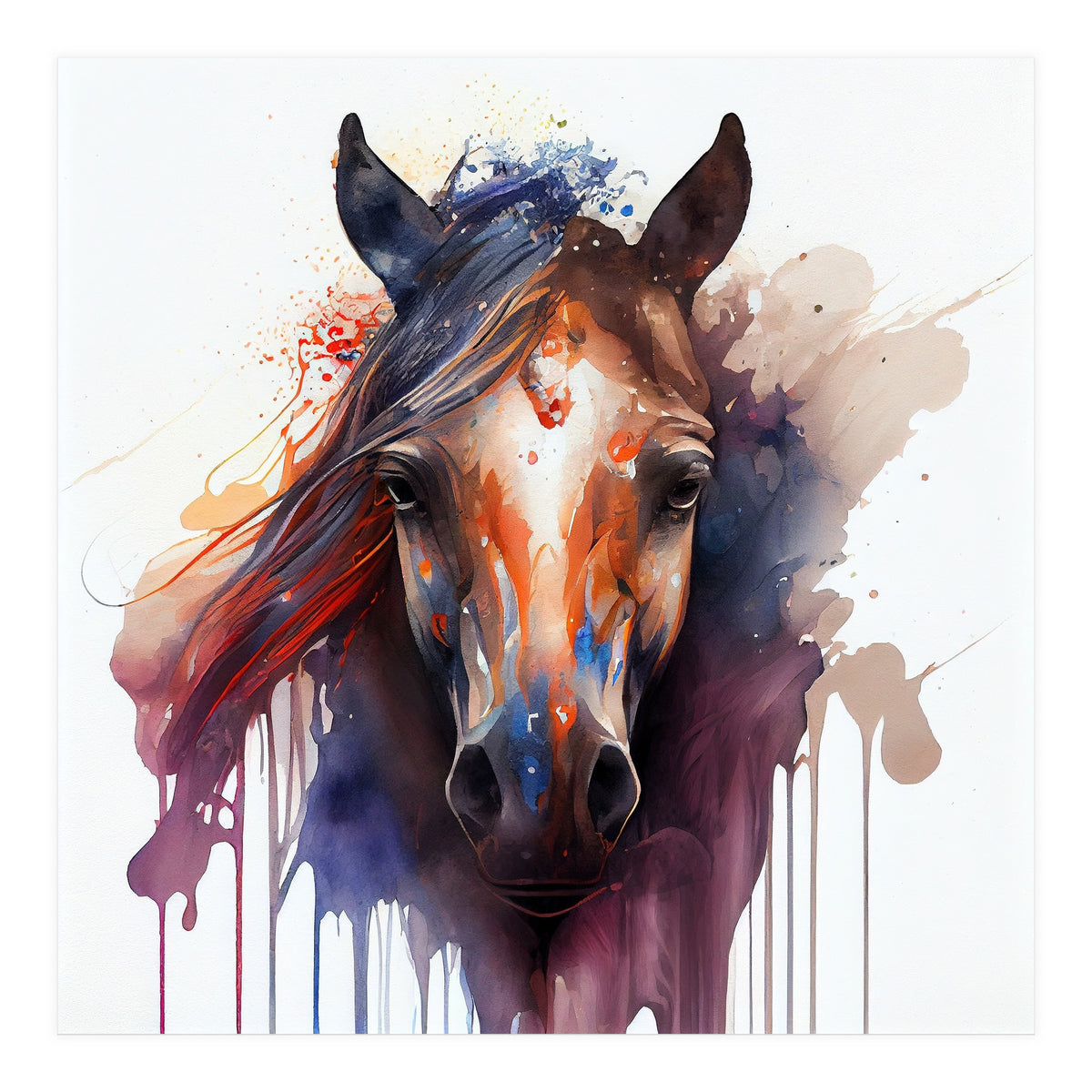 Watercolor Horse #1 (Print Only)
