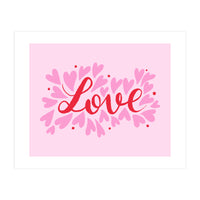 Love hearts - pink and red (Print Only)