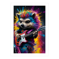 Hedgehog Plays The Guitar, Rock Graffiti (Print Only)