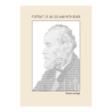 Portrait Of An Old Man With Beard – Ascii Art (vincent Van Gogh) (Print Only) thumbnail
