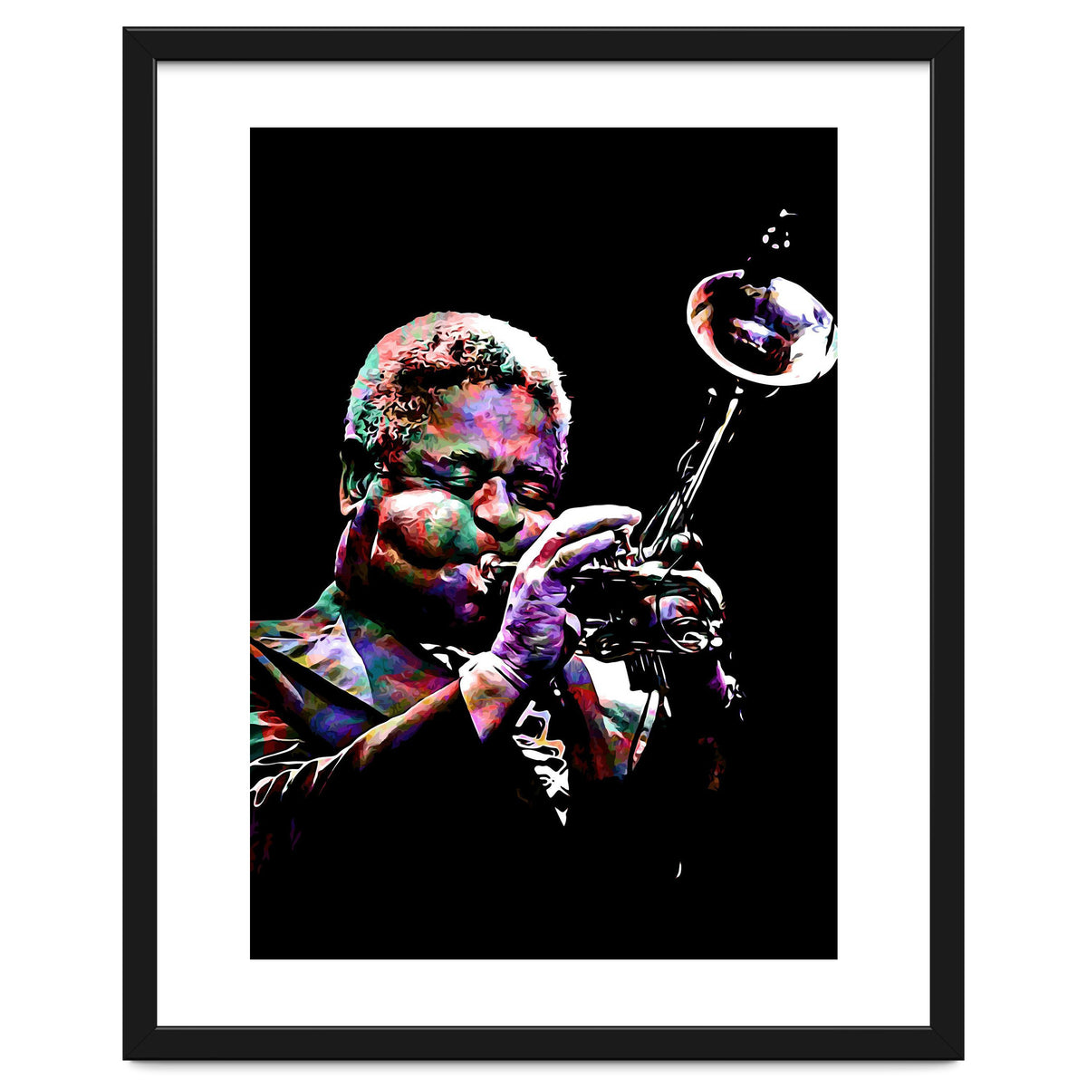 Dizzy Gillespie American Jazz Trumpeter Legend Colorful