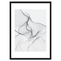 Abstract Black And White Flowing Lines Organic Form
