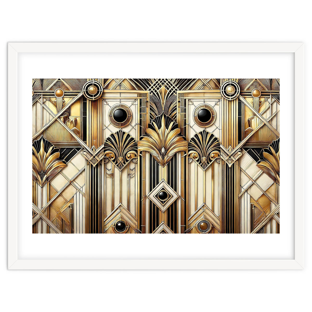 Art Deco Gold Geometric Pattern