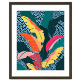 Teal & Tangerine, Botanical Nature Jungle Plants, Maximalism Eclectic Pop Of Color, Tropical Banana Leaves Bohemian Contemporary thumbnail