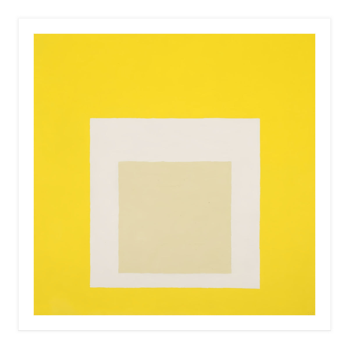 JOSEF ALBERS - HOMAGE TO THE SQUARE YELLOW WHITE (Print Only)