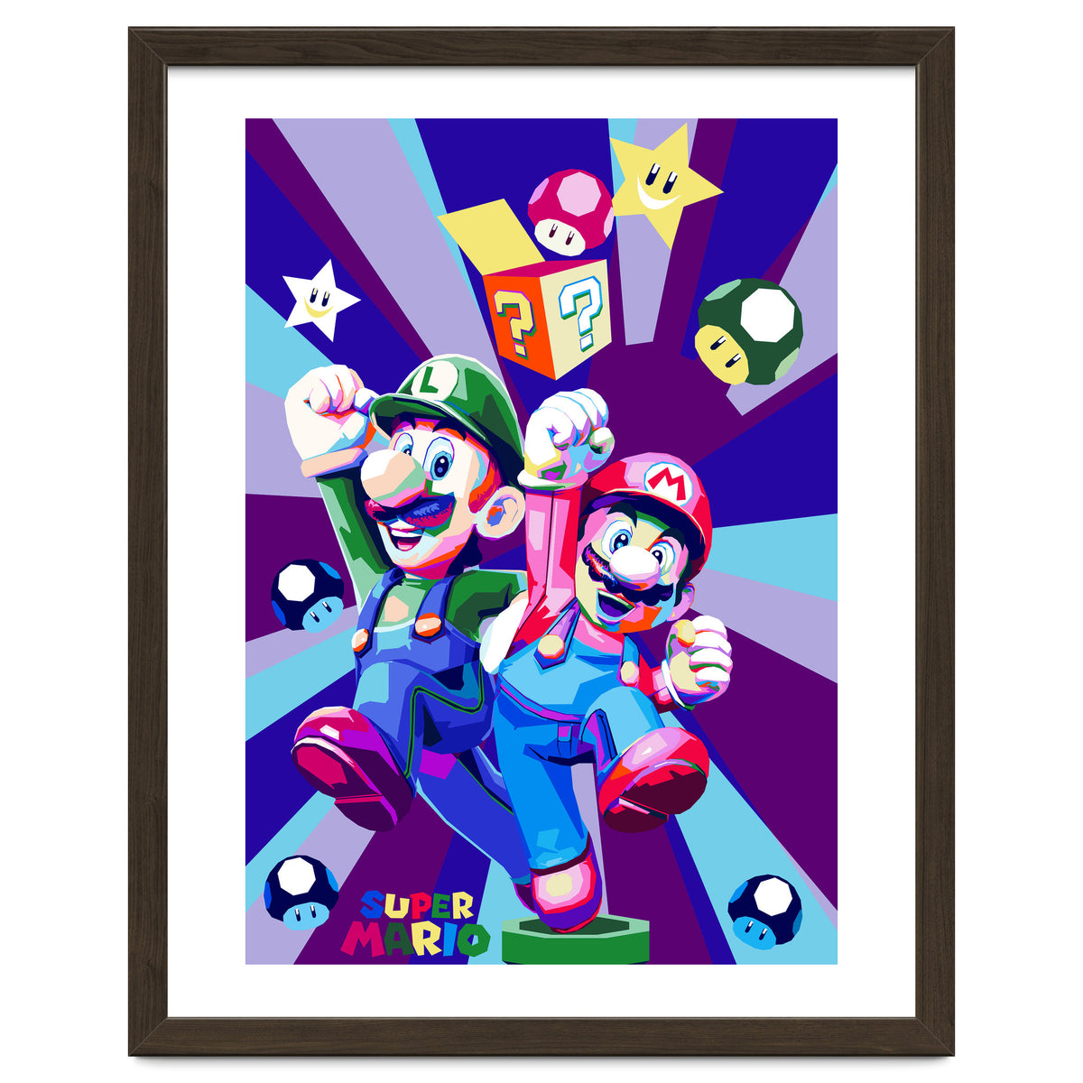 Mario Luigi Popart Cartoon Pop Art