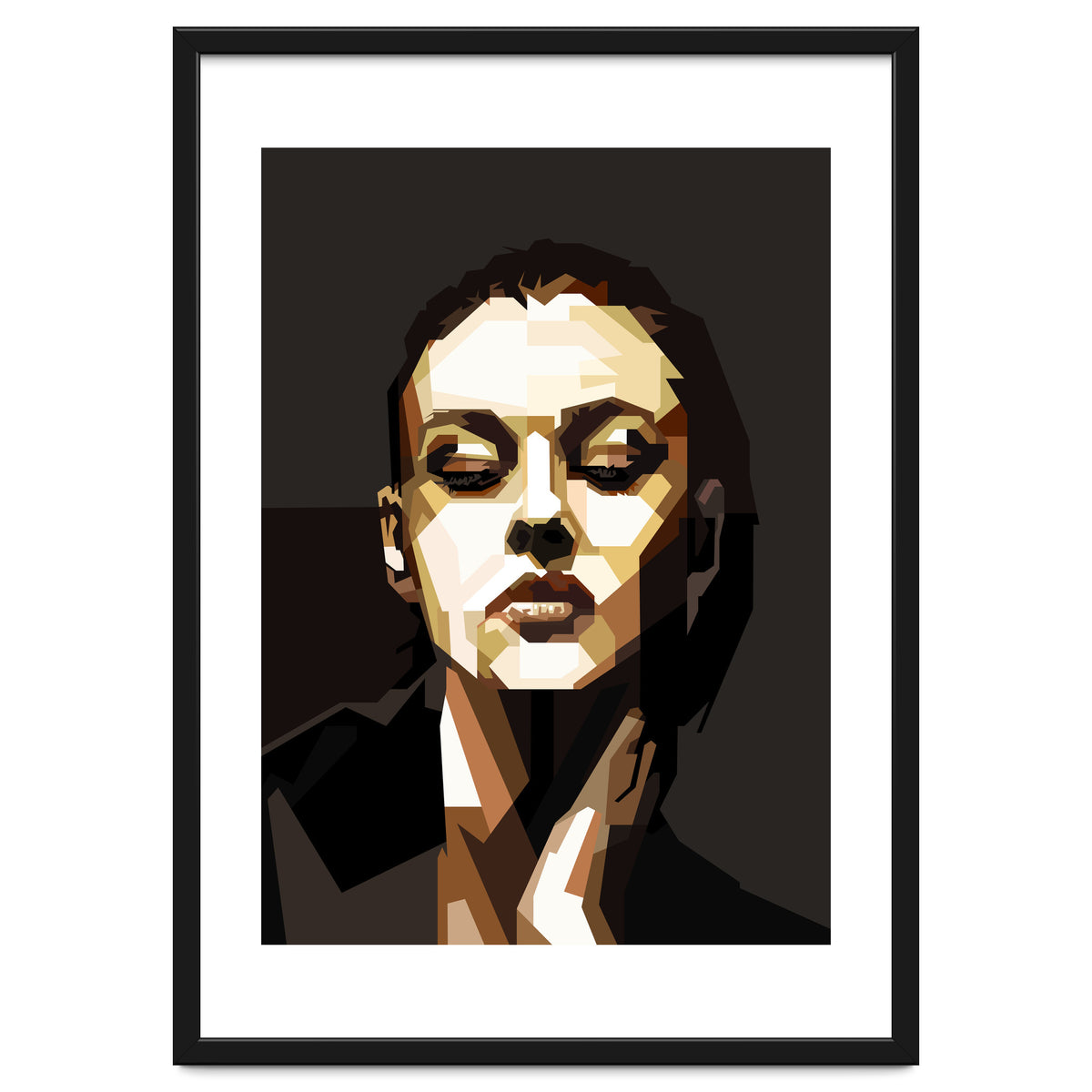 Monica Bellucci Hollywood Actress Retro Style Geometric Illustration
