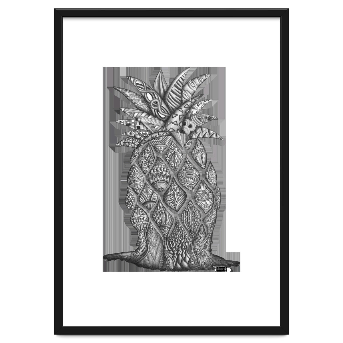 Surreal melting pineapple by Charsy