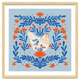 Blooming Chicken Blue And Orange thumbnail