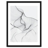 Abstract Black And White Flowing Lines Organic Form thumbnail