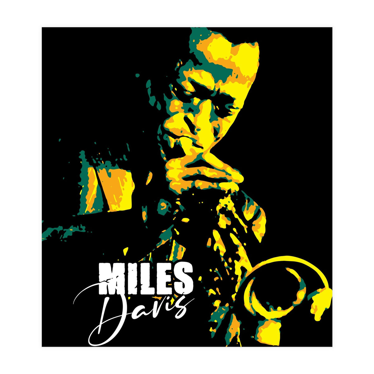 Miles Davis American Jazz Trumpeter (Print Only)