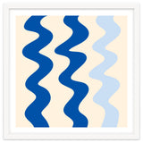 Squiggly Lines - blue and cream thumbnail