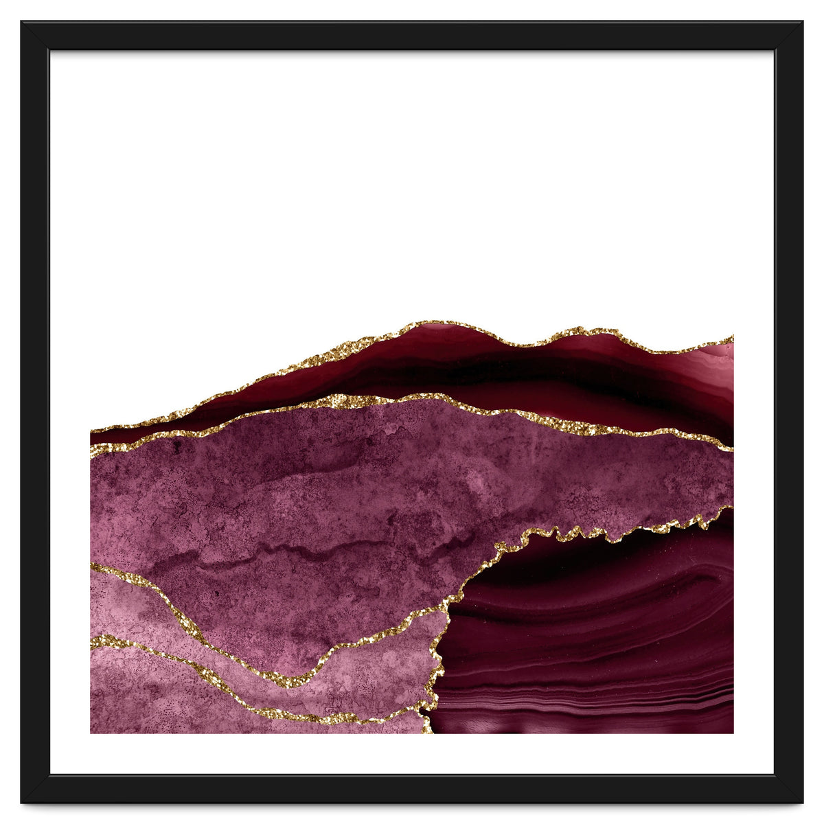 Burgundy & Gold Agate Texture 28