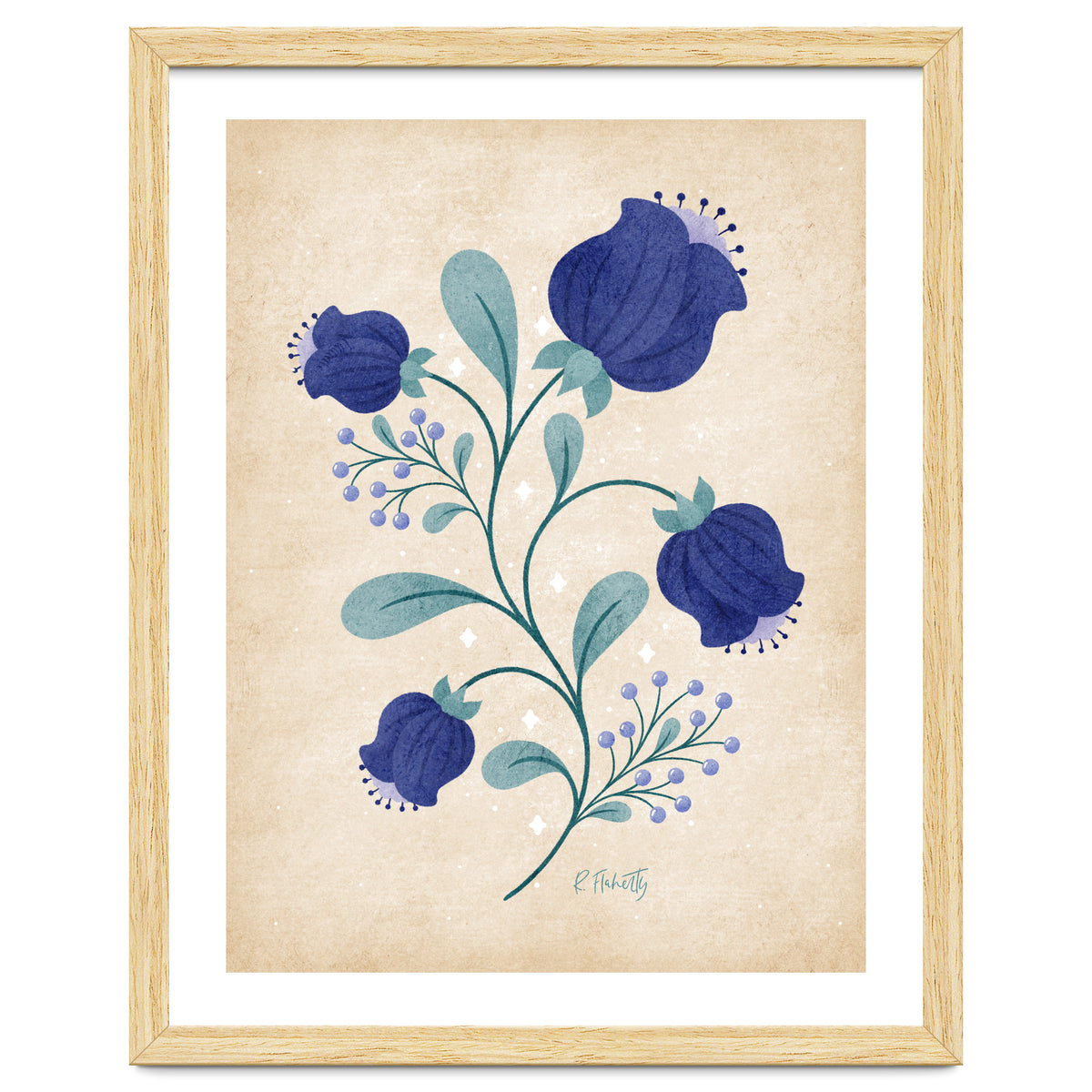 Blue Anemones Print Copy