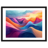 Vibrant Abstract Flowing Peaks Art thumbnail