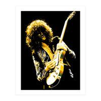 Jimmy Page American Rock Band Guitarist Legend in Pop Art (Print Only)