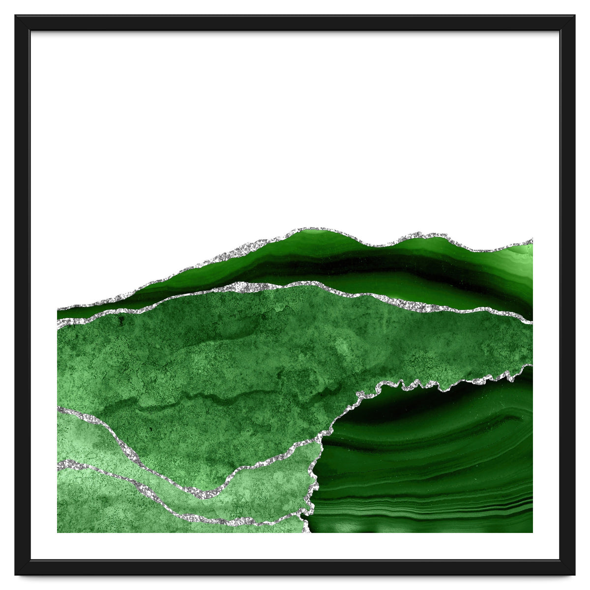 Green & Silver Agate Texture 10
