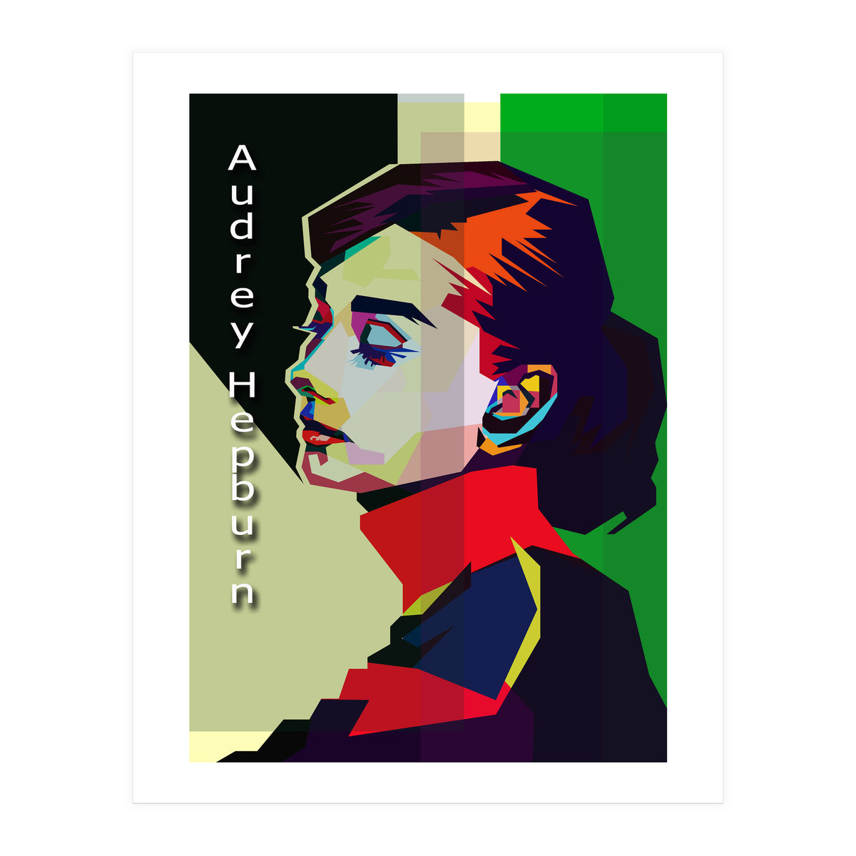 Beauty Audrey Hepburn Pop Art WPAP (Print Only)