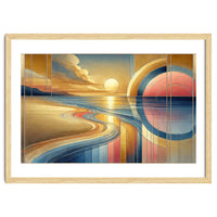 Sundown Serenity Scene In Art Deco