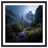 Majestic Misty Mountain Valley with Cascading Waterfall thumbnail