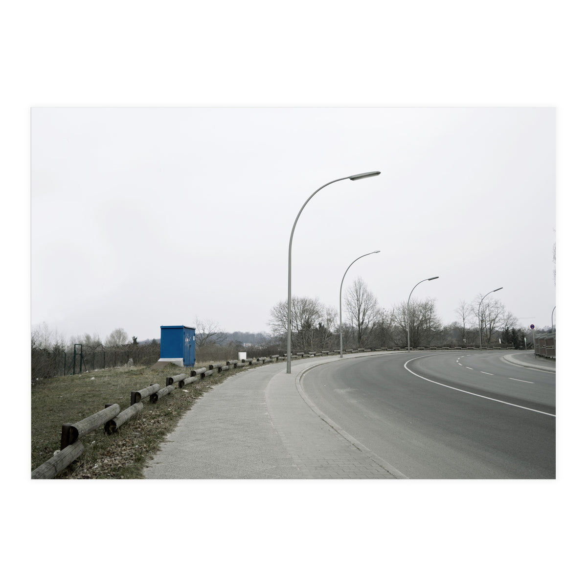 Street light on the curving road (Print Only)