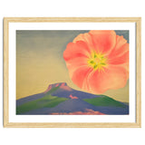 Georgia O’Keeffe – Hollyhock Pink with Pedernal (1937) | Vibrant Modernist Floral Landscape of New Mexico thumbnail